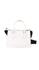Prada Galleria Small Shoulder Bag - White Patent Leather