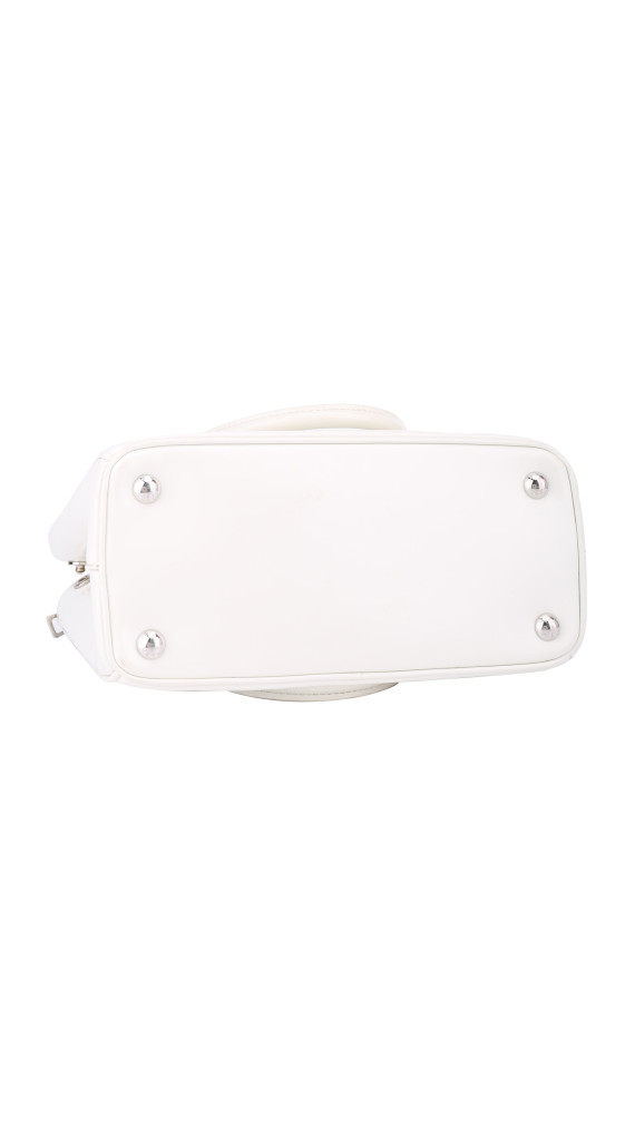Prada Galleria Small Shoulder Bag - White Patent Leather