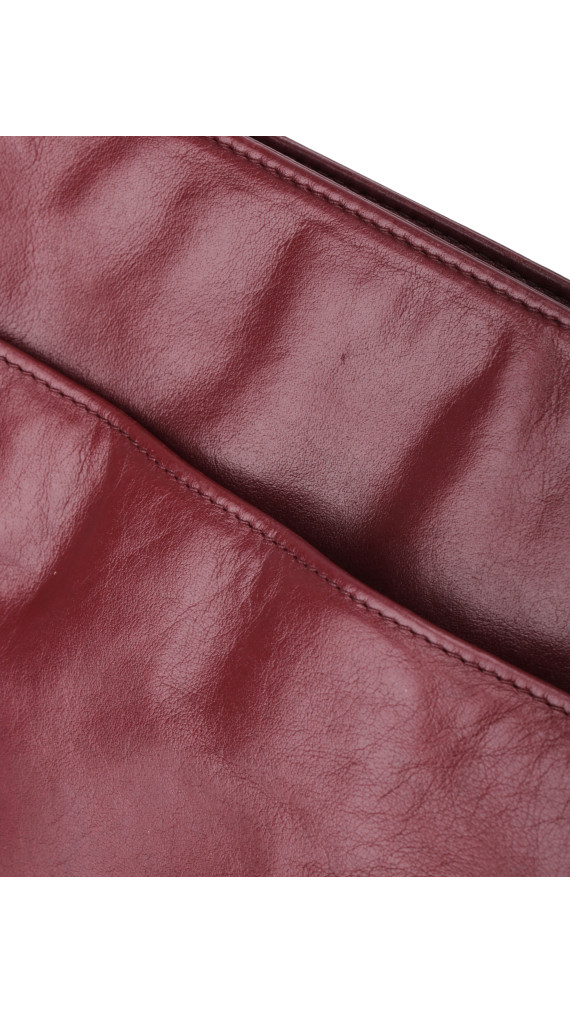Chanel CC Logo Shoulder Bag Burgundy i Lambskin