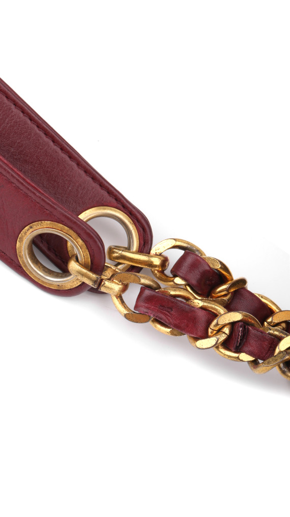 Chanel CC Logo Shoulder Bag Burgundy i Lambskin