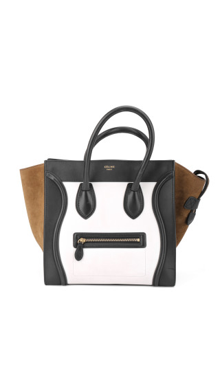 Céline Luggage Tote Bag - Tricolor Suede (Den største str)
