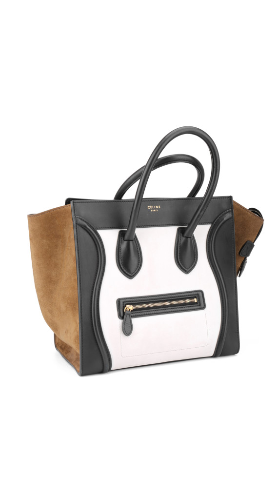 Céline Luggage Tote Bag - Tricolor Suede (Den største str)