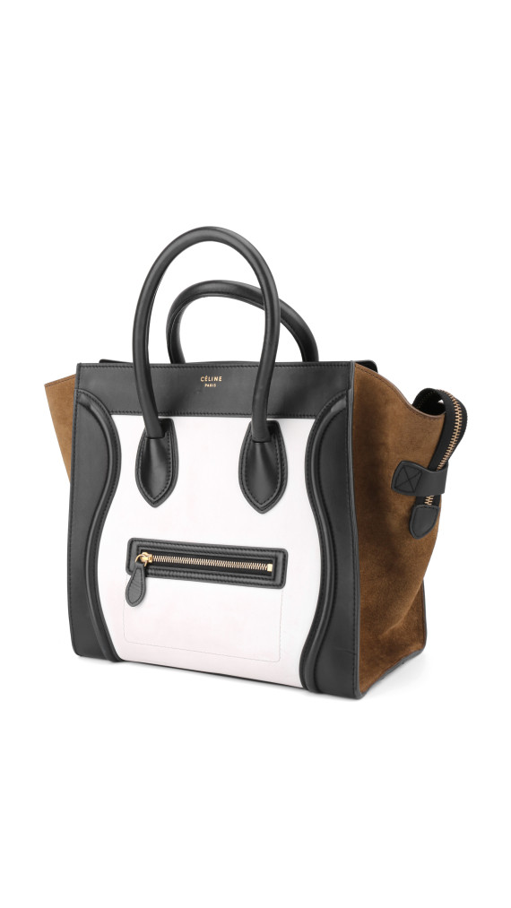 Céline Luggage Tote Bag - Tricolor Suede (Den største str)