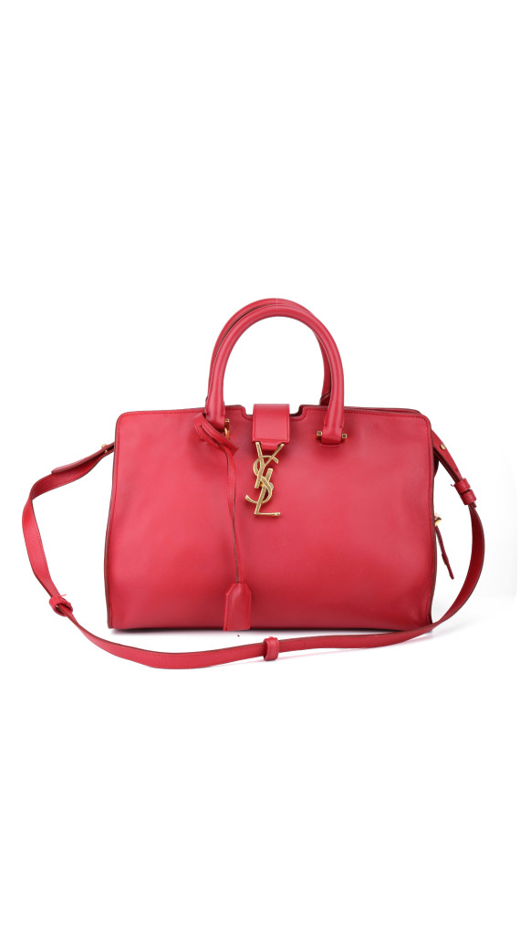 YSL Saint Laurent Cabas Chyc Shoulder Bag - Red