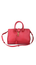 YSL Saint Laurent Cabas Chyc Shoulder Bag - Red