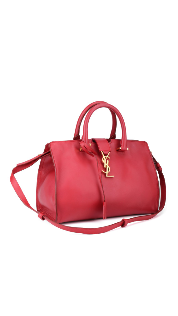 YSL Saint Laurent Cabas Chyc Shoulder Bag - Red