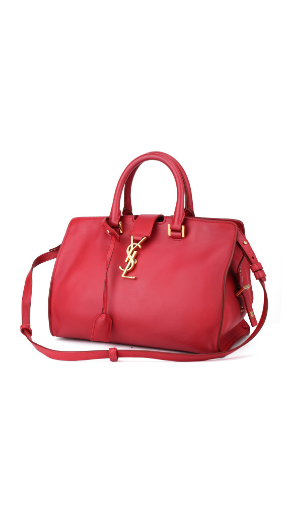 YSL Saint Laurent Cabas Chyc Shoulder Bag - Red