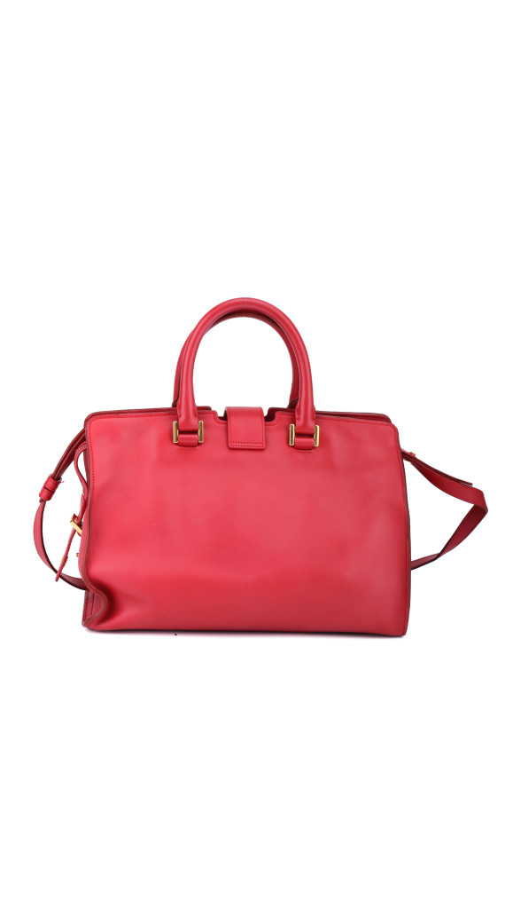 YSL Saint Laurent Cabas Chyc Shoulder Bag - Red