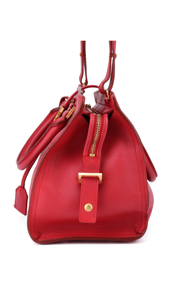 YSL Saint Laurent Cabas Chyc Shoulder Bag - Red