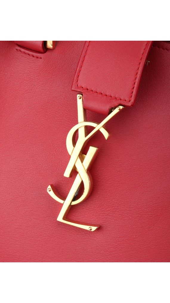 YSL Saint Laurent Cabas Chyc Shoulder Bag - Red