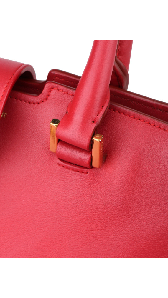 YSL Saint Laurent Cabas Chyc Shoulder Bag - Red