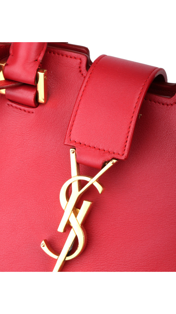 YSL Saint Laurent Cabas Chyc Shoulder Bag - Red