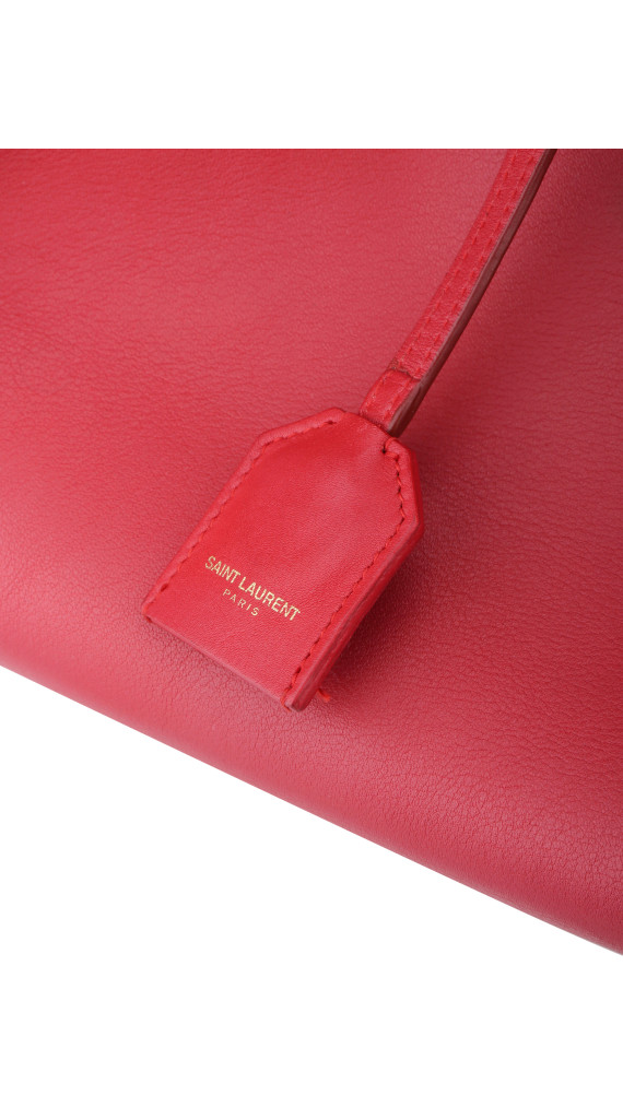 YSL Saint Laurent Cabas Chyc Shoulder Bag - Red