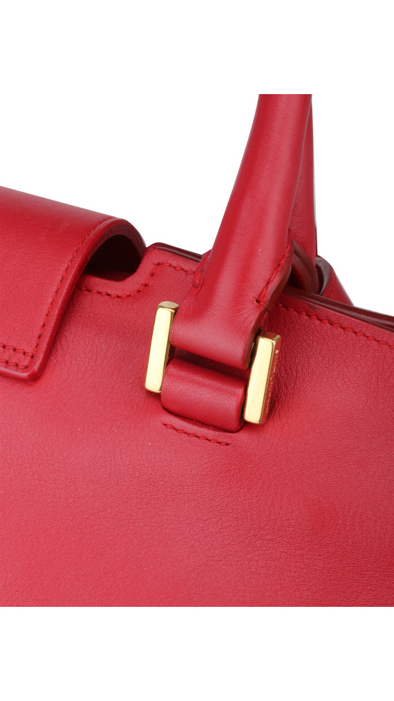 YSL Saint Laurent Cabas Chyc Shoulder Bag - Red