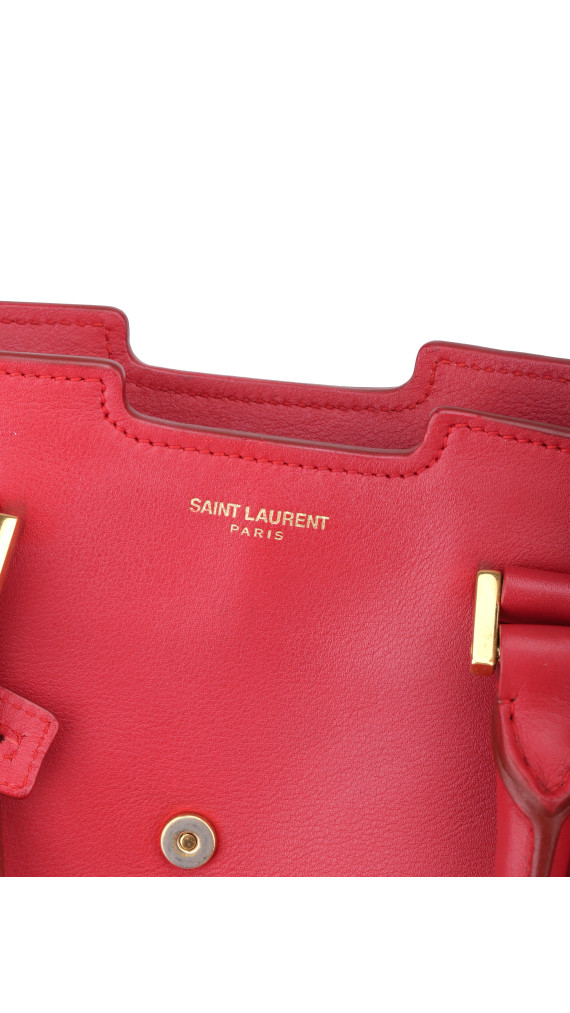 YSL Saint Laurent Cabas Chyc Shoulder Bag - Red