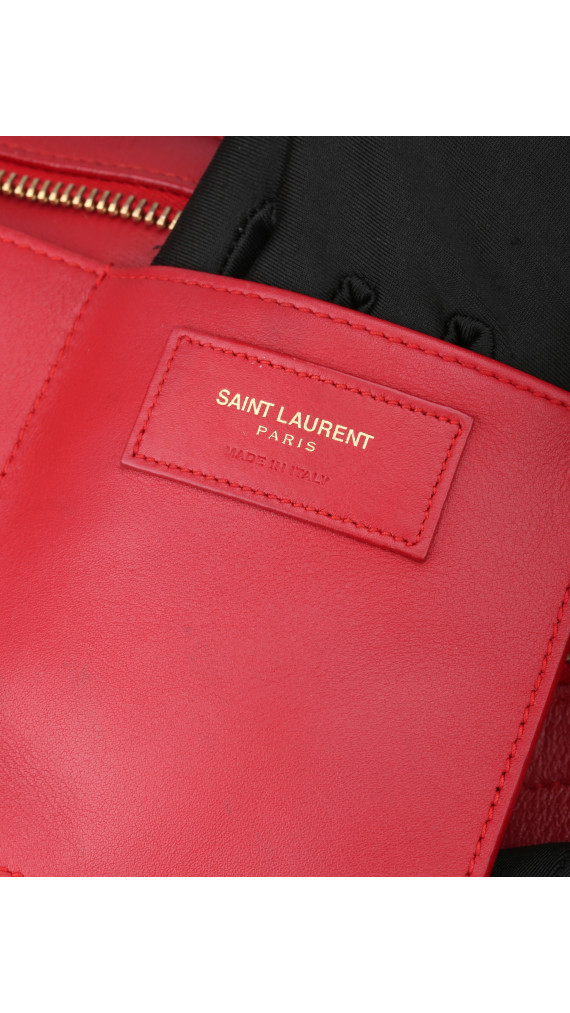 YSL Saint Laurent Cabas Chyc Shoulder Bag - Red