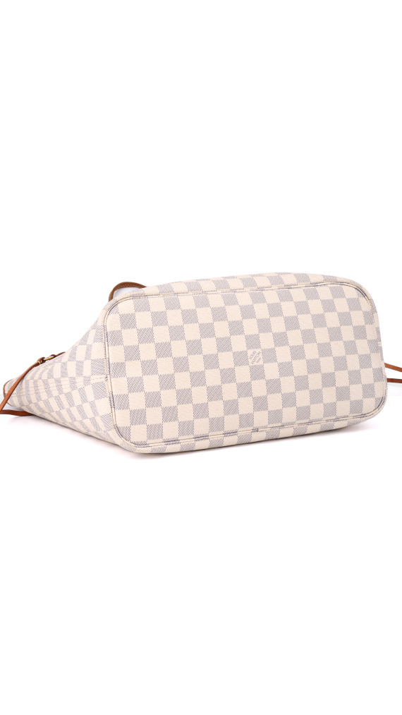 Louis Vuitton Neverfull Tote Bag - Damier Azur Canvas