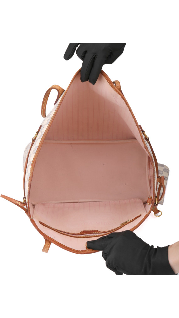 Louis Vuitton Neverfull Tote Bag - Damier Azur Canvas