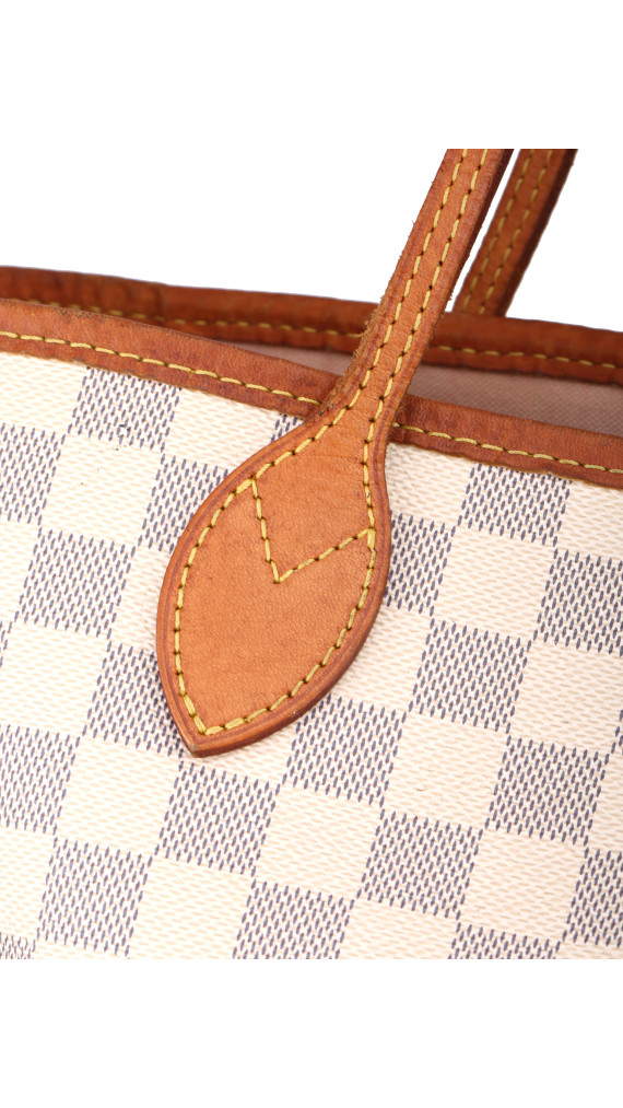 Louis Vuitton Neverfull Tote Bag - Damier Azur Canvas
