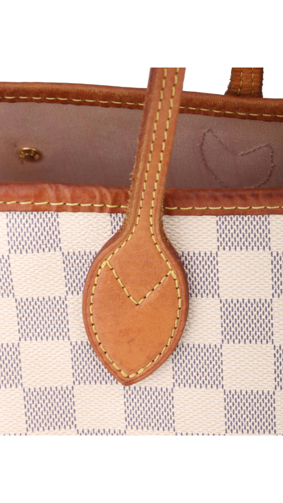Louis Vuitton Neverfull Tote Bag - Damier Azur Canvas