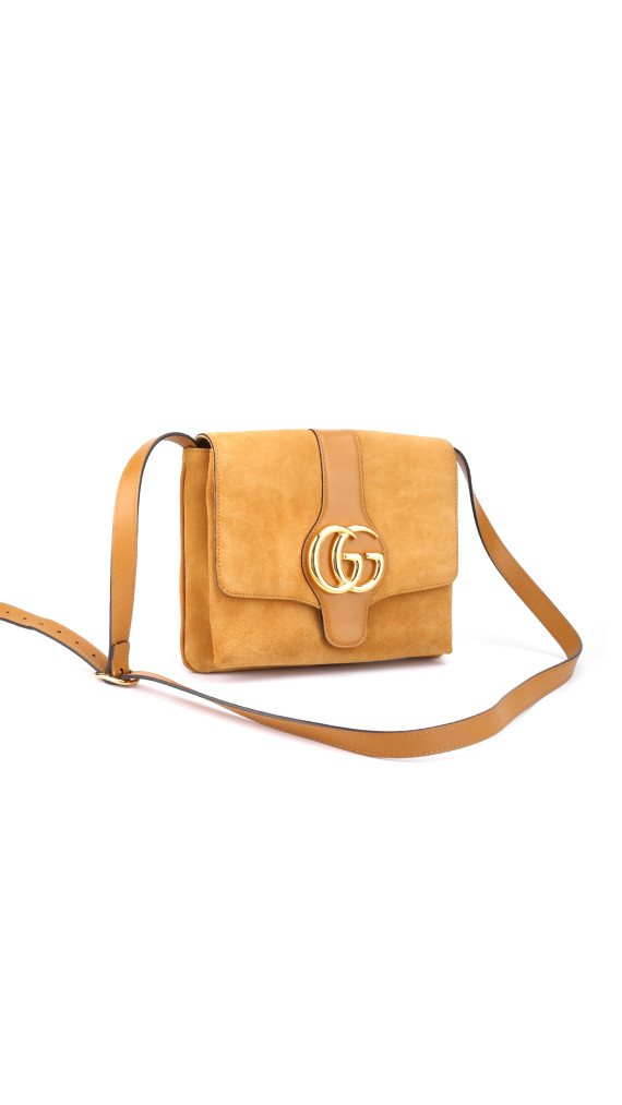 Gucci Arli Shoulder Bag - Suede Camel