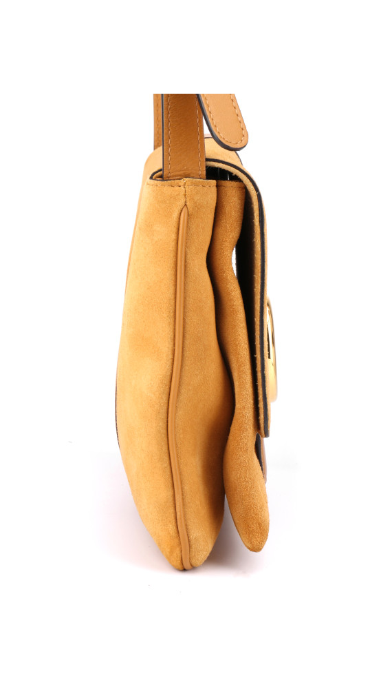Gucci Arli Shoulder Bag - Suede Camel