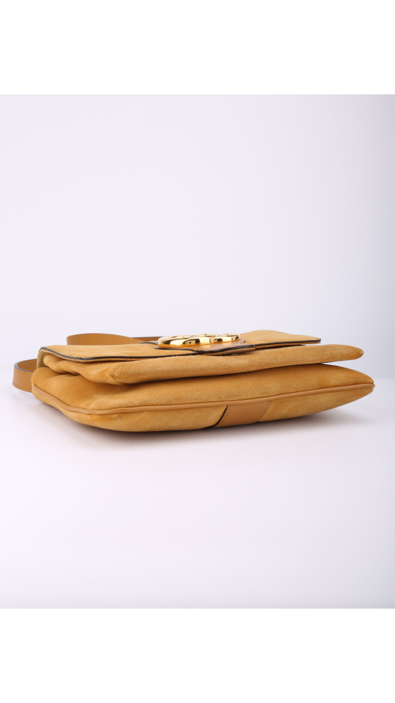 Gucci Arli Shoulder Bag - Suede Camel