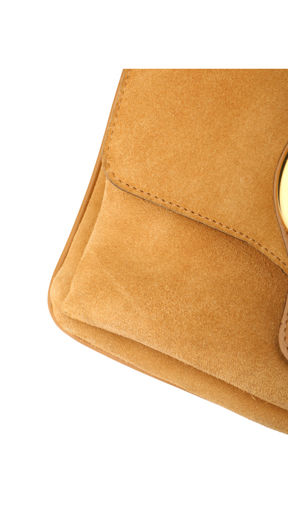 Gucci Arli Shoulder Bag - Suede Camel