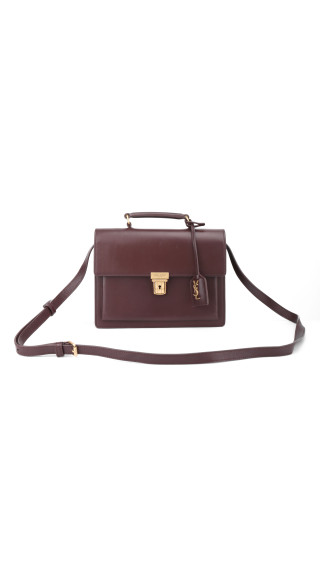 YSL Saint Laurent Hight School Top Handle Shoulder Bag - Burgundy
