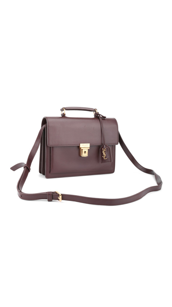 YSL Saint Laurent Hight School Top Handle Shoulder Bag - Burgundy
