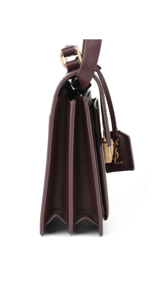 YSL Saint Laurent Hight School Top Handle Shoulder Bag - Burgundy