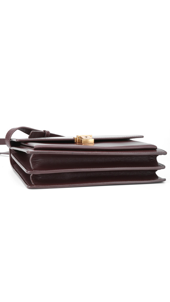 YSL Saint Laurent Hight School Top Handle Shoulder Bag - Burgundy