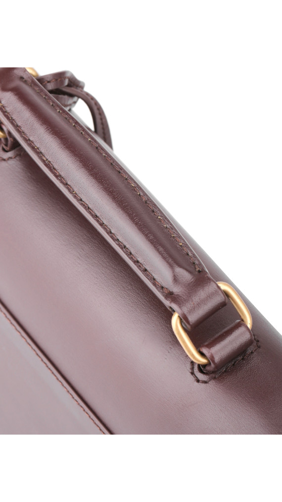 YSL Saint Laurent Hight School Top Handle Shoulder Bag - Burgundy