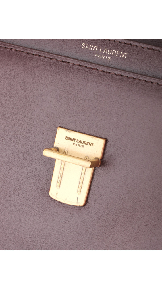 YSL Saint Laurent Hight School Top Handle Shoulder Bag - Burgundy