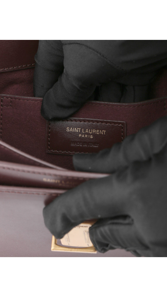 YSL Saint Laurent Hight School Top Handle Shoulder Bag - Burgundy