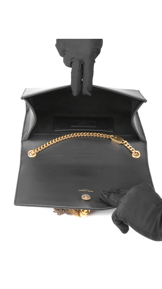 YSL Saint Laurent Kate - Black Smooth Leather