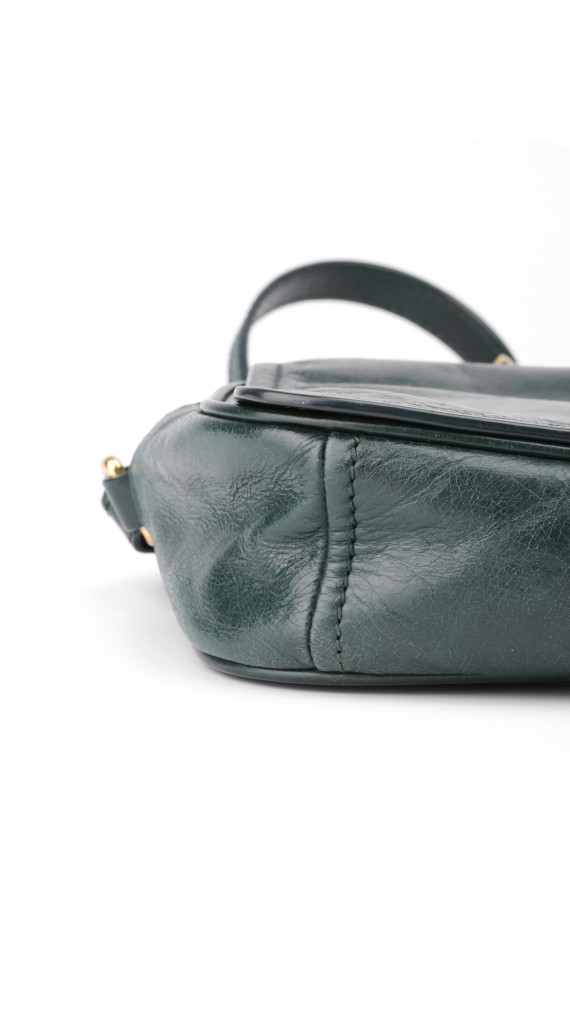 Prada Logo Crossbody Bag - Dark Green
