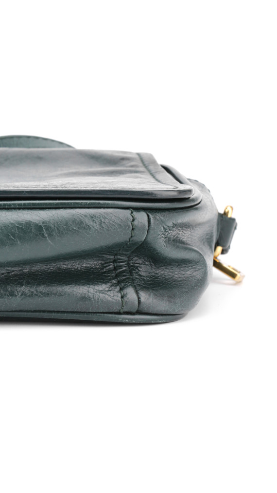 Prada Logo Crossbody Bag - Dark Green