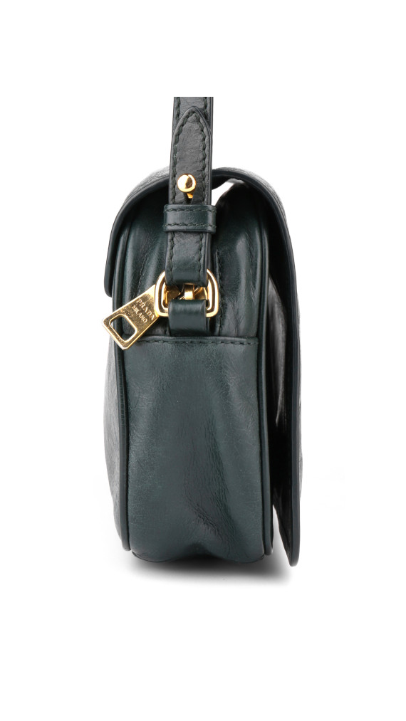 Prada Logo Crossbody Bag - Dark Green