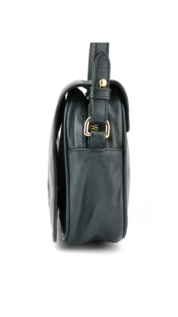 Prada Logo Crossbody Bag - Dark Green