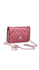 Chanel Wallet on Chain WOC Burgundy Patent Leather