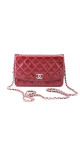 Chanel Wallet on Chain WOC Burgundy Patent Leather