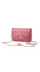 Chanel Wallet on Chain WOC Burgundy Patent Leather