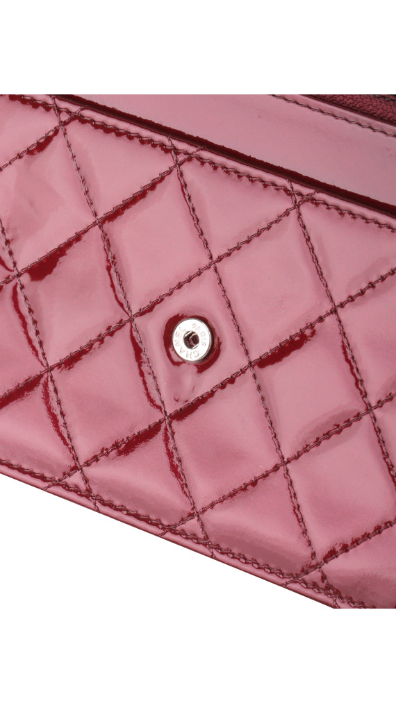 Chanel Wallet on Chain WOC Burgundy Patent Leather