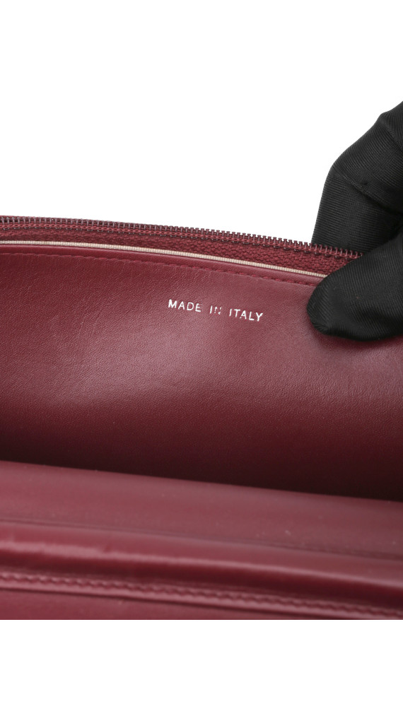 Chanel Wallet on Chain WOC Burgundy Patent Leather