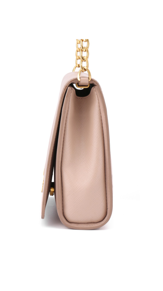 Prada Logo Crossbody Bag - Light Beige
