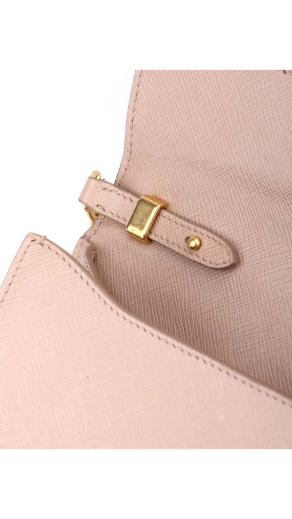 Prada Logo Crossbody Bag - Light Beige