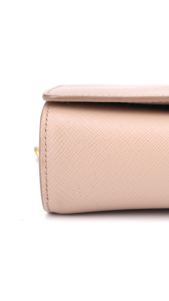 Prada Logo Crossbody Bag - Light Beige