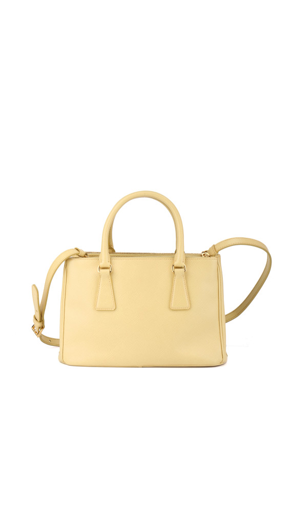 Prada Galleria Saffiano Shoulder Bag - Butter Yellow