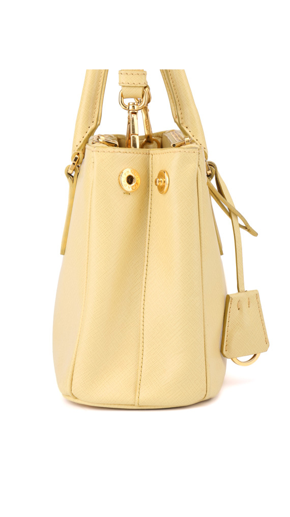 Prada Galleria Saffiano Shoulder Bag - Butter Yellow